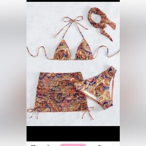 SHEIN Paisley Print Bikini Set - Multicolor